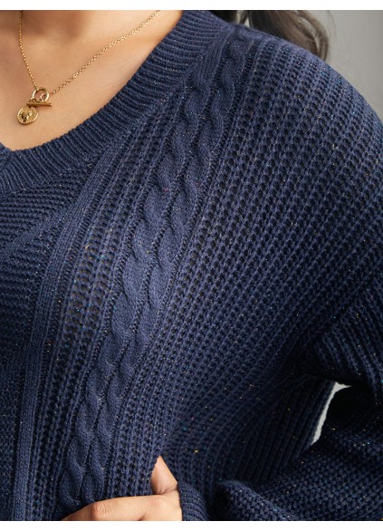Plus size V-neck sweater