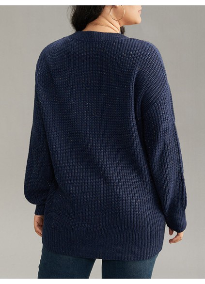 Plus size V-neck sweater
