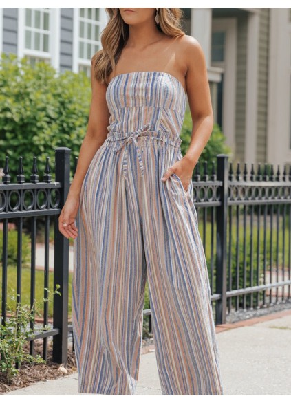 Sexy rompers with striped straps for women