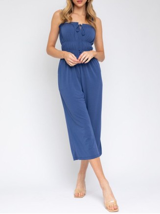 Sleeveless Drawstring Cropped Jumpsuit