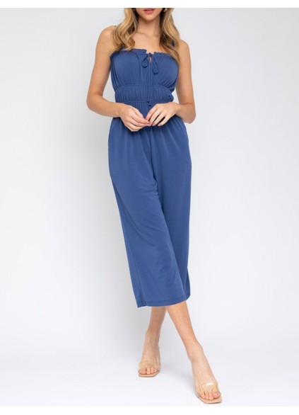 Sleeveless Drawstring Cropped Jumpsuit