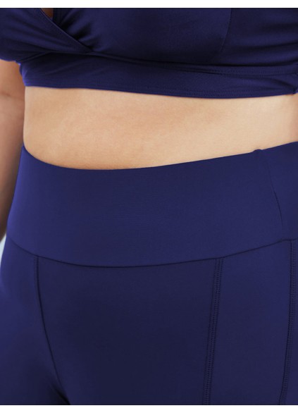 Solid color swim trunks for women