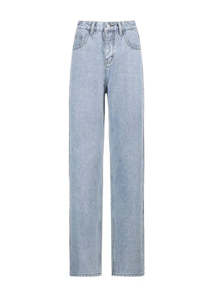 Solid denim pants
