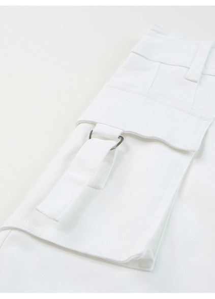SOLID POCKET BUTTON ZIPPER ACTIVE VINTAGE CASUAL SKIRTS