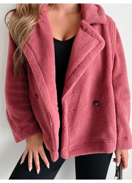 Lapel Long sleeve fleece jacket