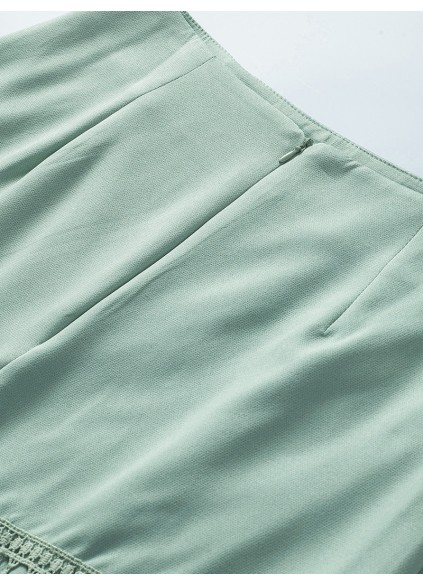 TIERED TASSEL ZIP-UP HIGH WAIST MINI SKIRT