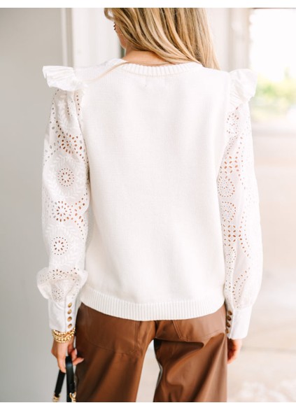 White long sleeve sweater