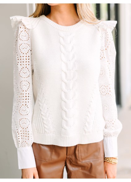 White long sleeve sweater