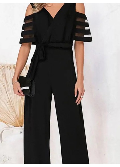 Women's black elegant jumpsuit