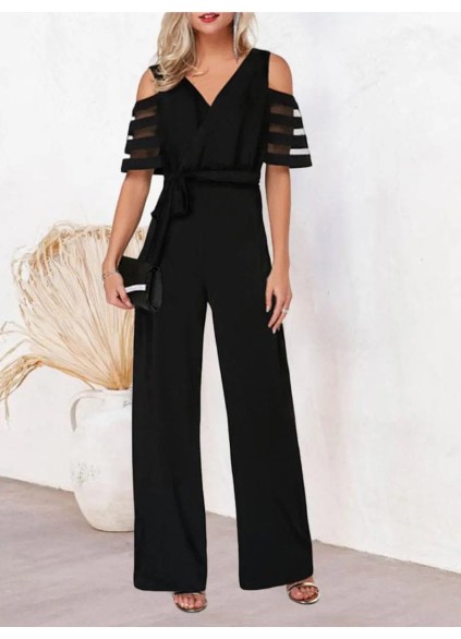 Women's black elegant jumpsuit