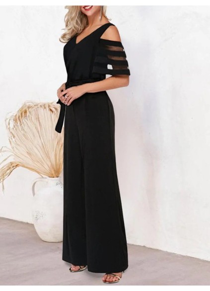 Women's black elegant jumpsuit