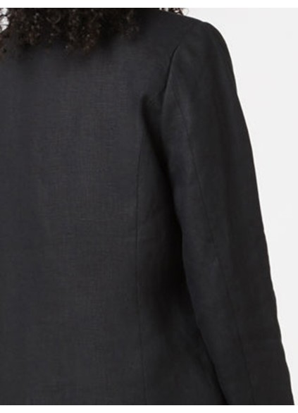 Women's black linen blazer