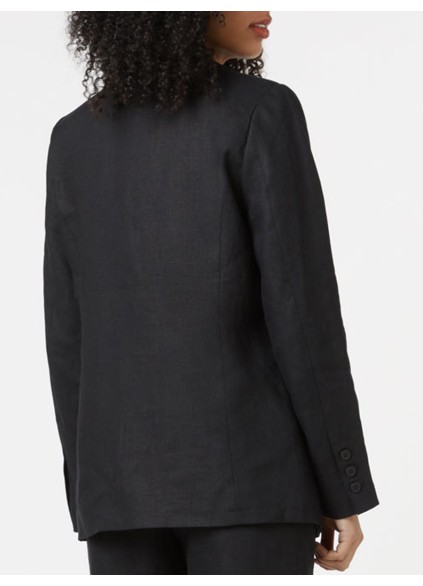 Women's black linen blazer