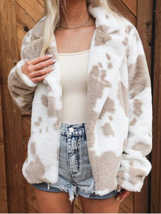 Women's Casual Elegant Plush Jacket Coat
