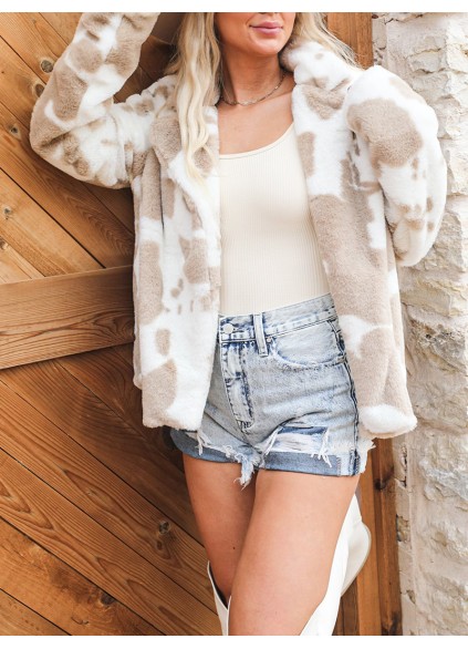 Women's Casual Elegant Plush Jacket Coat