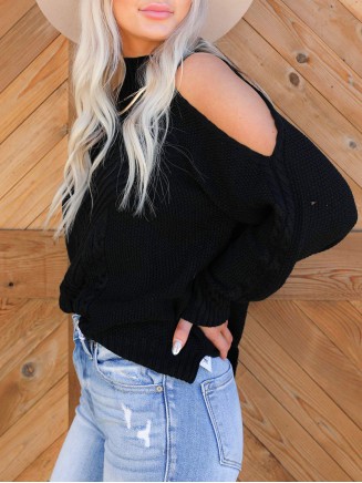 Women's Casual Knitted Sweater Top Coat
