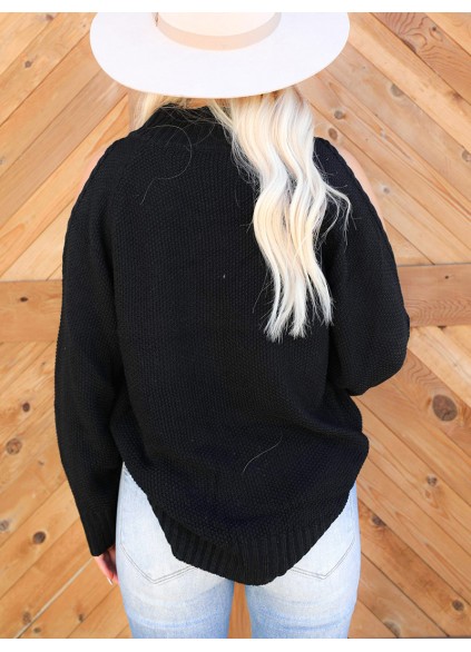 Women's Casual Knitted Sweater Top Coat