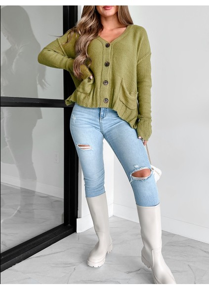 Women's Casual Knitted Sweater Top Coat