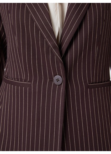 Women's Casual Pinstripe Blazer