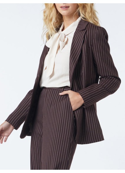Women's Casual Pinstripe Blazer