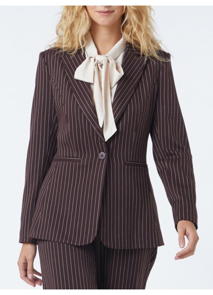 Women's Casual Pinstripe Blazer