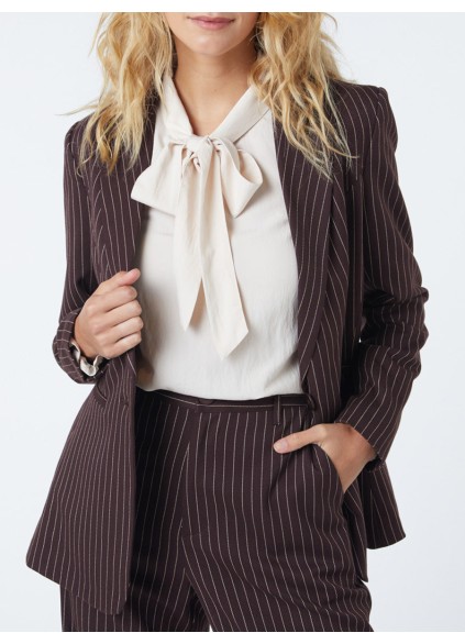 Women's Casual Pinstripe Blazer