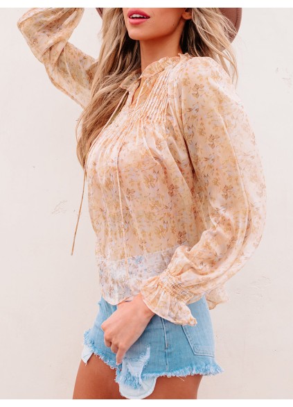 Yellow  floral shirt