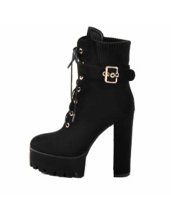 Ankle  Platform High Heel Boots