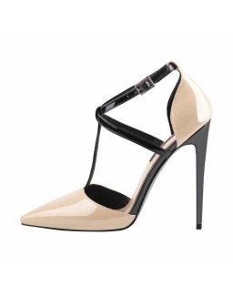 Pointed Toe T-strap Stiletto High Heel Pumps