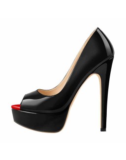 Peep Toe Platform Stiletto High Heel Pumps