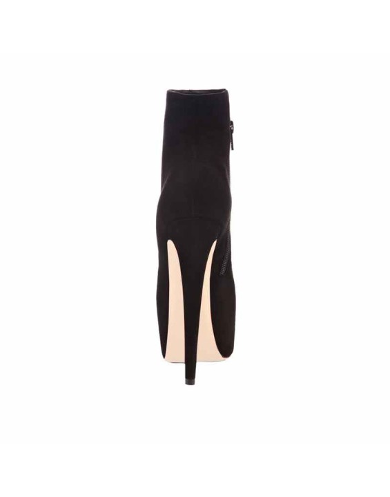 Round Toe Side Zipper Slim Ankle Boots
