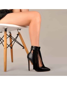 Fringe Pointed Toe Stiletto High Heels Ankle Pumps