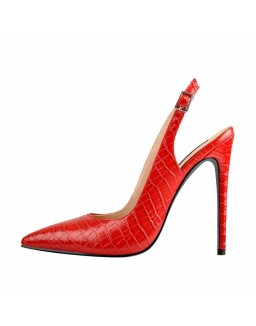 Red Pointed Toe High Heel Sandals Pumps
