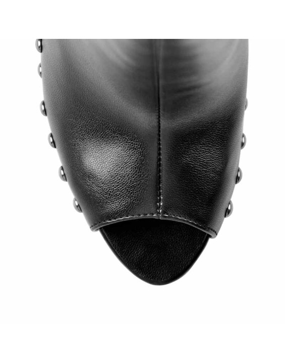 Peep Toe Platform Stiletto High Heel Rivet Ankle Boots