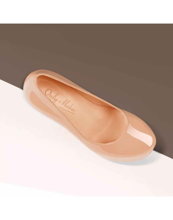 Patent Leather Rounde Toe Platform Baby Pink Stiletto High Heels Pumps