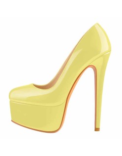 Patent Leather Rounde Toe Platform Leopard Stiletto High Heels Pumps