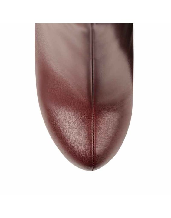 Faux Leather Round Toe Platform High Heels Over The Knee Boots