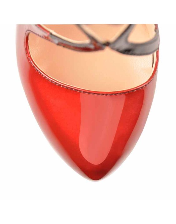 Platform Pointed Toe Cross Straps Ankle Buckle Stiletto Pumps