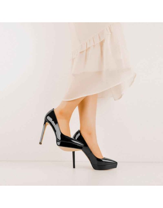 Low Platform Pointed Toe Stiletto Heels Pumps