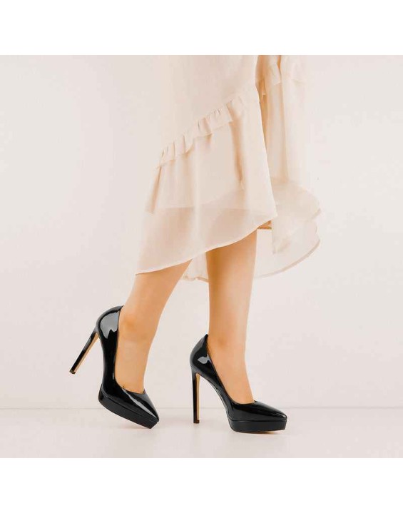 Low Platform Pointed Toe Stiletto Heels Pumps