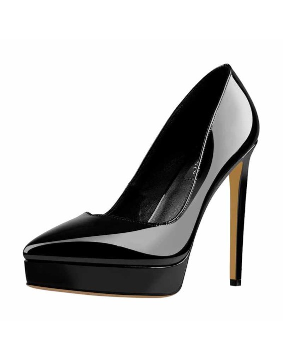 Low Platform Pointed Toe Stiletto Heels Pumps