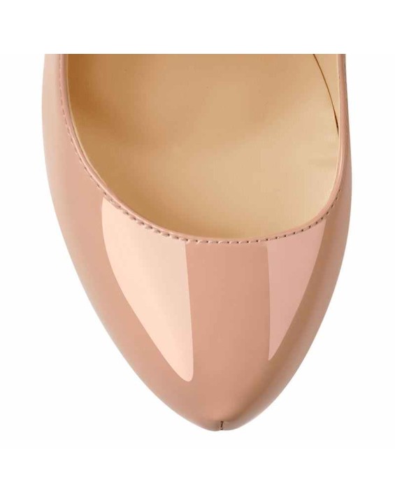 Baby Pink Platform Pointed Toe Chunky Square High Heels Pumps