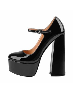 Mary Jane Platform Chunky High Heels Pumps