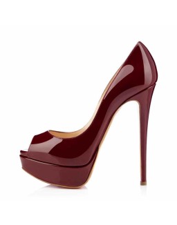 Peep Toe Platform Stiletto High Heel Pumps