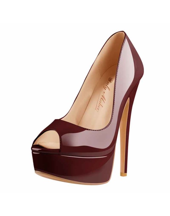 Peep Toe Platform Stiletto High Heel Pumps