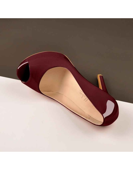 Peep Toe Platform Stiletto High Heel Pumps
