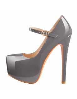Mary Jane Platform Black Pointed Toe Stiletto High Heels Pumps