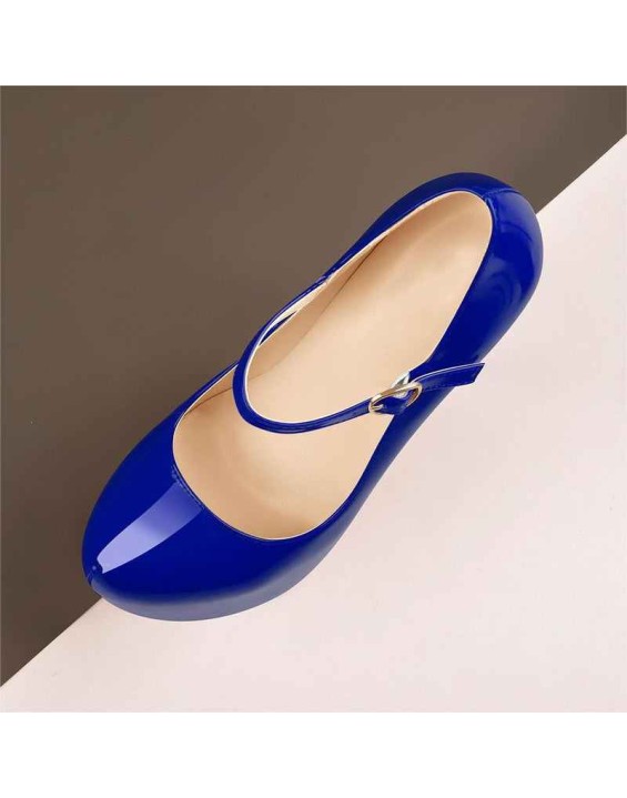 Mary Jane Platform Black Pointed Toe Stiletto High Heels Pumps