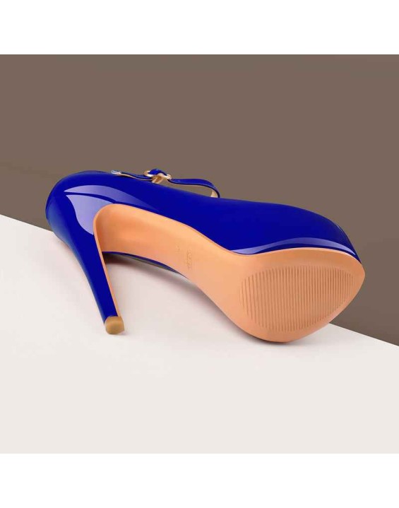Mary Jane Platform Black Pointed Toe Stiletto High Heels Pumps
