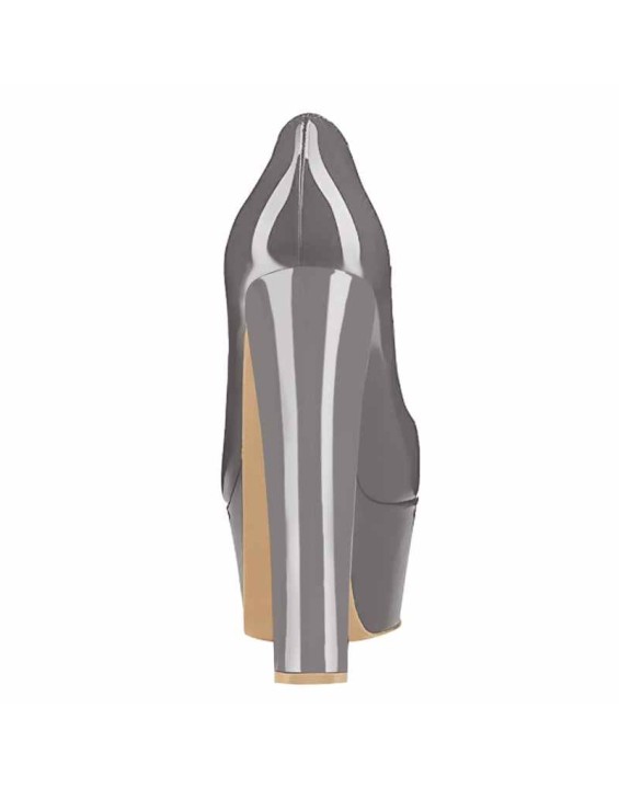 Platform Round Toe Pumps Chunky Heels Pumps